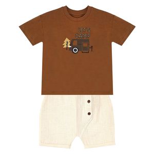 Camp Muslin Boy T-shirt&Shorts Set - 12-18M