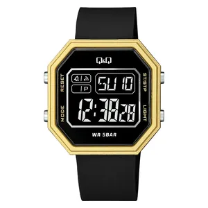  Q&Q Watch M206J004Y For Men - Digital Display, Resin Band - Black 