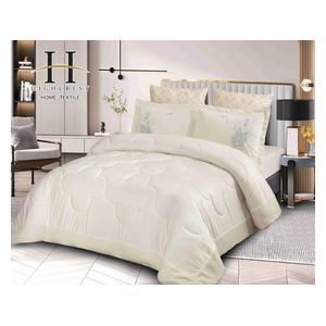 Highcrest Winter Comforter Set, Double, 260 x 240cm - 6 Piece - Cream