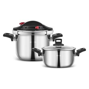  karaca Pressure cooker Set - 2 piece - Steel 