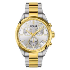 Tissot Watch T1504172203100 For Men - Analog Display, Stainless Steel Band - Gold
