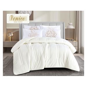 Venice Winter Comforter Set, Double, 260 x 240cm - 6 Piece - Cream
