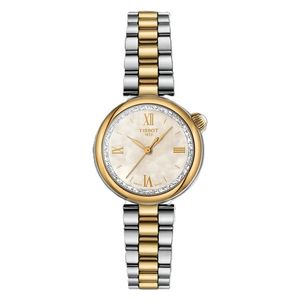  ساعة تيسوت للنساء T1520102211801 - عرض بعقارب, سوار من الستانلس ستيل - ذهبي 