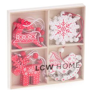  مجموعة تعليقات شجرة كرسمس من إل سي وايكيكي - 12 قطعة 