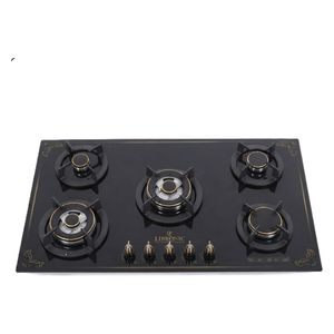  ليبرونيك طباخ غازي داخلي - 90 سم - 5 شعلات - CH-900C - أسود 