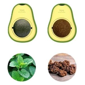  لعبة كرة للقطط بنكهة النعناع بشكل أفوكادو - اخضر 