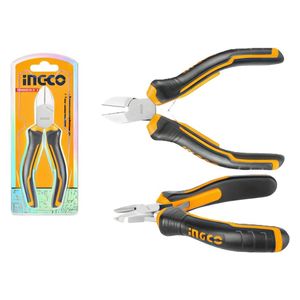  Ingco HMDCP08115 - Mini Diagonal Cutting Pliers - 4.5 inch - Orange 