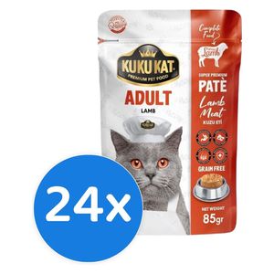 KUKU KAT Adult Lamb Cat Food - 24 pieces