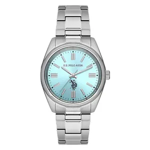 ساعة .يو.اس. بولو اسن للنساء USPA2068-05 - عرض بعقارب, سوار من الستانلس ستيل - سلفر