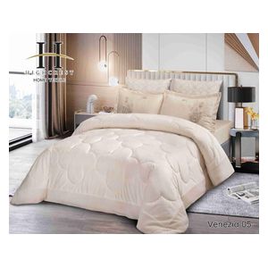  Highcrest Winter Comforter Set, Double, 260 x 240cm - 6 Piece - Beige 