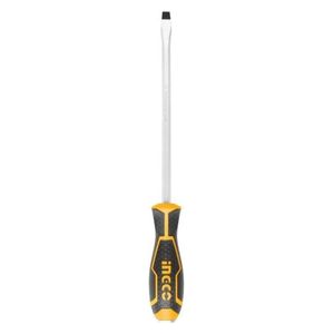  Ingco HGTS286100 - Flat Hammer-Thru Screwdriver - 6x100 mm - Orange 
