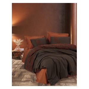  SADAF Comforter Cover Set, Double , 200 x 220cm - 6 Piece - Brick 