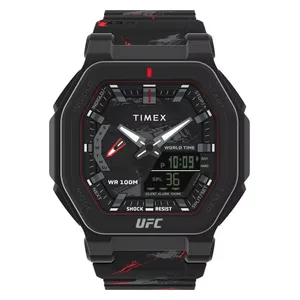  Timex Watch TW2V85300 For Men - Analog Display, Rubber Band - Black 