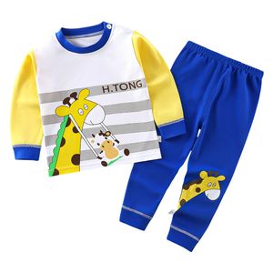  Boys Giraffe Pattern Pajama Set - 6M - 1Y 