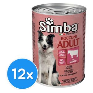 Simba Chunks with Beef Dog Food - 12 Pieces