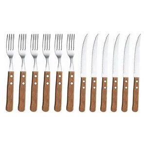 Lamart LT1016 - Steak Knife Set, 12 pcs - Brown 