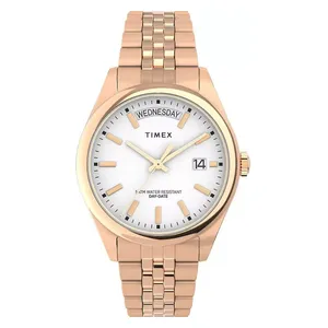 Timex Watch TW2W32200 For Women - Analog Display, Stainless Steel Band - Rose Gold