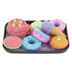  Food Set M9030 - Play House Kitchen - Dessert Toy Set with Serving Tray - Colorful 