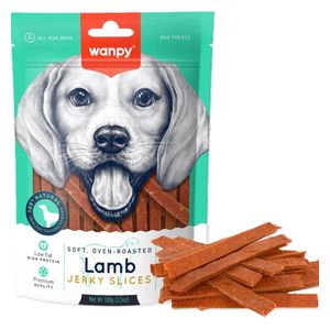 وانبي شرائح لحم الضأن المجفف وجبة خفيفة للكلاب - 100 غم