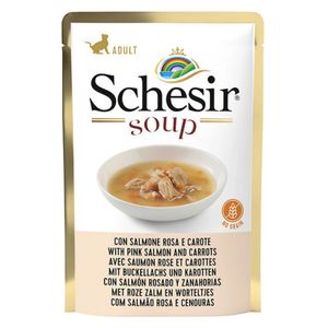 Schesir Pink Salmon & Carrots in Soup Cat Food - 85g
