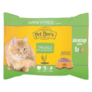  بت بيز طعام للقطط البالغة بنكهة الدجاج - 5 قطع 
