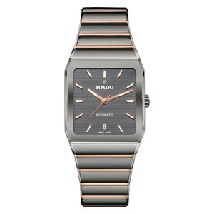 ساعة رادو للجنسين R10203102 - عرض بعقارب, سوار من الستانلس ستيل - رمادي