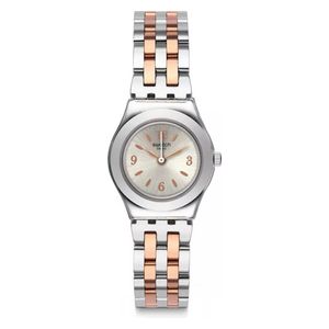  ساعة سواتج للنساء YSS308G - عرض بعقارب, سوار من الستانلس ستيل - روز 