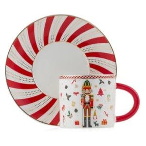  طقم فناجين قهوة كرسمس إل سي وايكيكي - قطعتين - احمر 