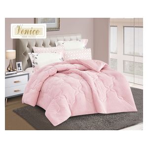 Venice Winter Comforter Set, Double, 260 x 240cm - 6 Piece - Pink