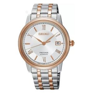 ساعة سيكو للرجال SRPC06J1 - عرض بعقارب, سوار من الستانلس ستيل - روز