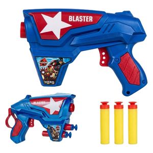  Marvel Avengers Hero Blaster Foam Dart Gun - Captain America Design - Blue 