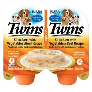 Inaba Twins Chicken with Vegetables & Beef Recipe Dog Food - 70g
