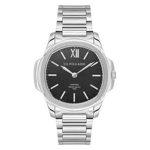 ساعة .يو.اس. بولو اسن للرجال USPA1116-05 - عرض بعقارب, سوار من الستانلس ستيل - سلفر