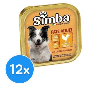 Simba Paté with Chicken and Liver Dog Food - 12 Pieces