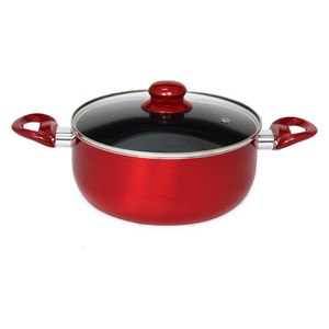  Blackstone eco30cm - Ceramic Casserole Pot with Glass Lid - 30cm - Red 