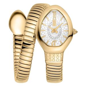  ساعة جست كافالي للنساء JC1L371M0025 - عرض بعقارب, سوار من الستانلس ستيل - ذهبي 