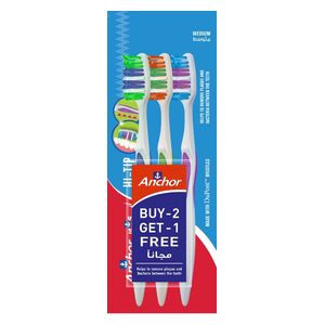  فرشاة اسنان انكور هاي تاب  2+1 - 3 قطع 