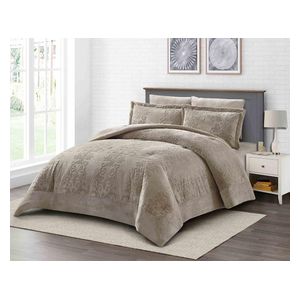  كانون طقم لحاف مزدوج 260X240 سم - 6 قطع - حجري 