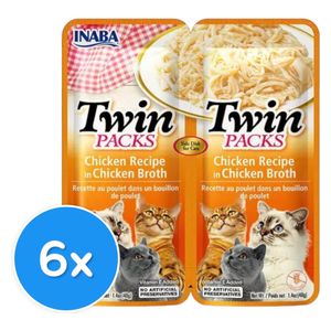 Inaba Twin Packs Chicken Broth Cat Food - 6 pieces