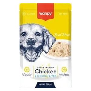 Wanpy Chicken & Chicken Liver Flavor Dog Food - 100g
