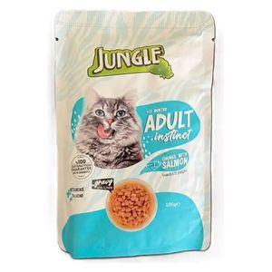  Jungle Adult Chunks with Salmon Cat Food - 100g 