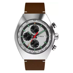 Timex Watch TW2W50100 For Men - Analog Display, Leather Band - Brown