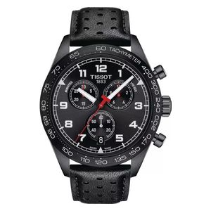 Tissot Watch T1316173605200 For Men - Analog Display, Leather Band - Black