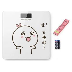  Senter Smart Cartoon Electronic Body Weight Scale - 180kg - White 