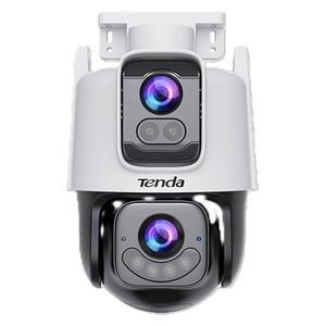  تيندا كاميرا خارجية ثنائية العدسة بدقة 6 ميجابكسل مزودة بتقنية واي فاي وخاصية التحريك والإمالة - CH9 - أبيض 