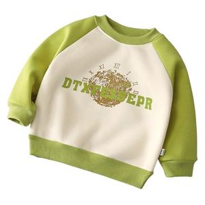  Girls DTXFESSEPR Fleece-Lined Thick Warm Round Neck Top - 5-6Y 