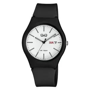 Q&Q Watch A212J001Y For Men - Analog Display, Resin Band - Black