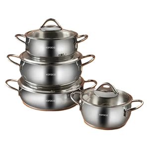 طقم ادوات طهي كاراكا - 8 قطع - ستيل