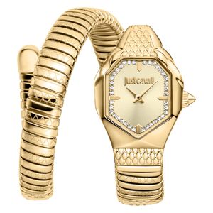  ساعة جست كافالي للنساء JC1L369M0045 - عرض بعقارب, سوار من الستانلس ستيل - ذهبي 
