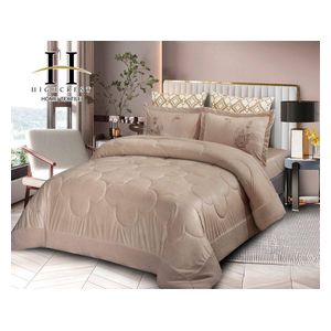  Highcrest Winter Comforter Set, Double , 260 x 240 cm - 6 Piece - Beige 